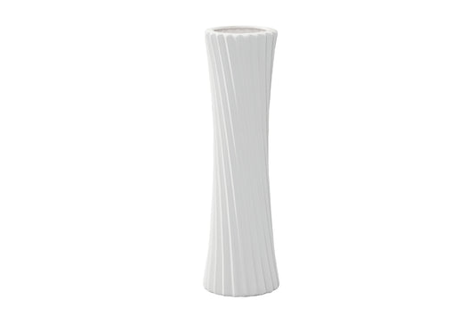 Ceramic Vase Matte Finish White-22.5"H