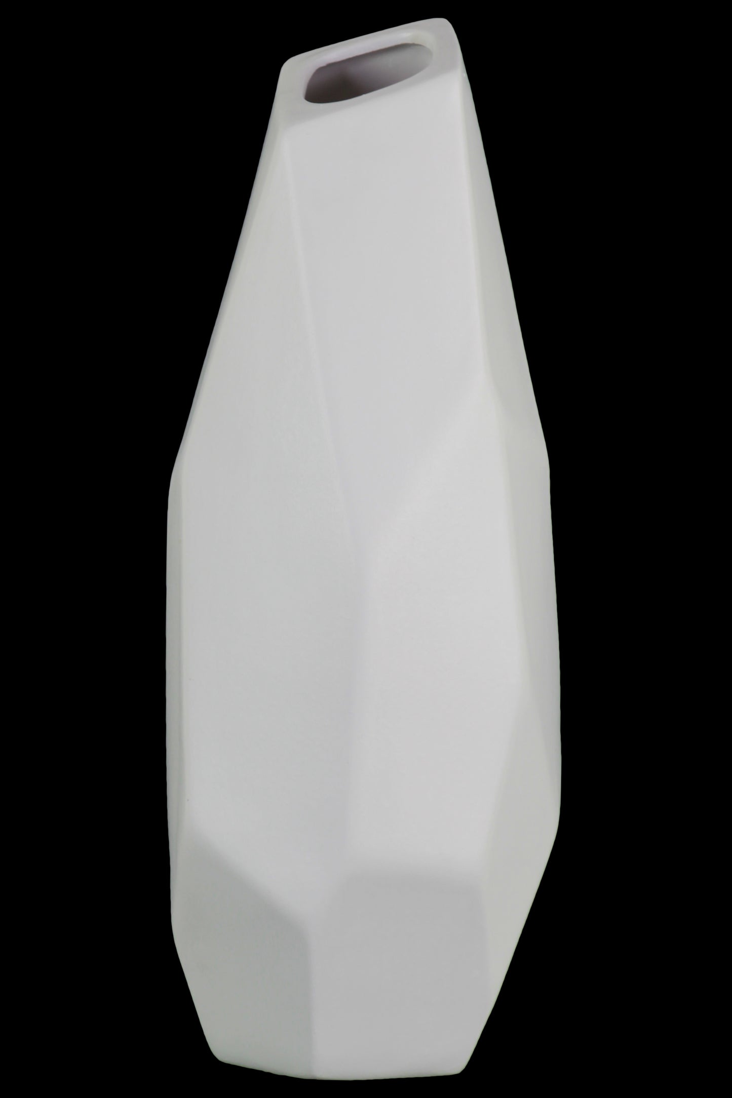 Ceramic Vase Matte Finish White-16.25"H