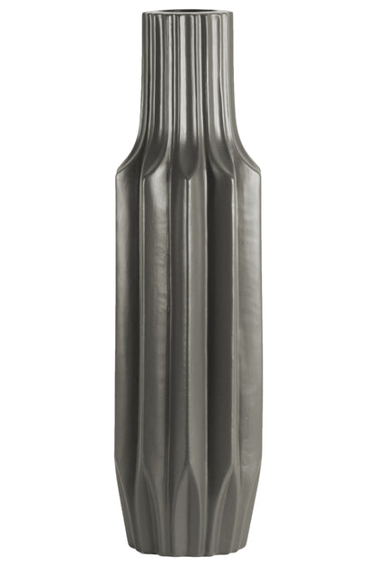 Ceramic Vase Matte Finish Dark Taupe-23"H