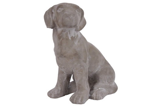 Cement Figurine Concrete Finish Gray-10"H