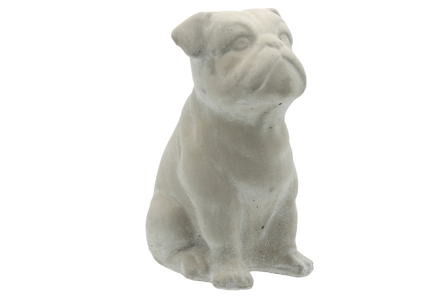 9" Cement Sitting Bulldog Statue