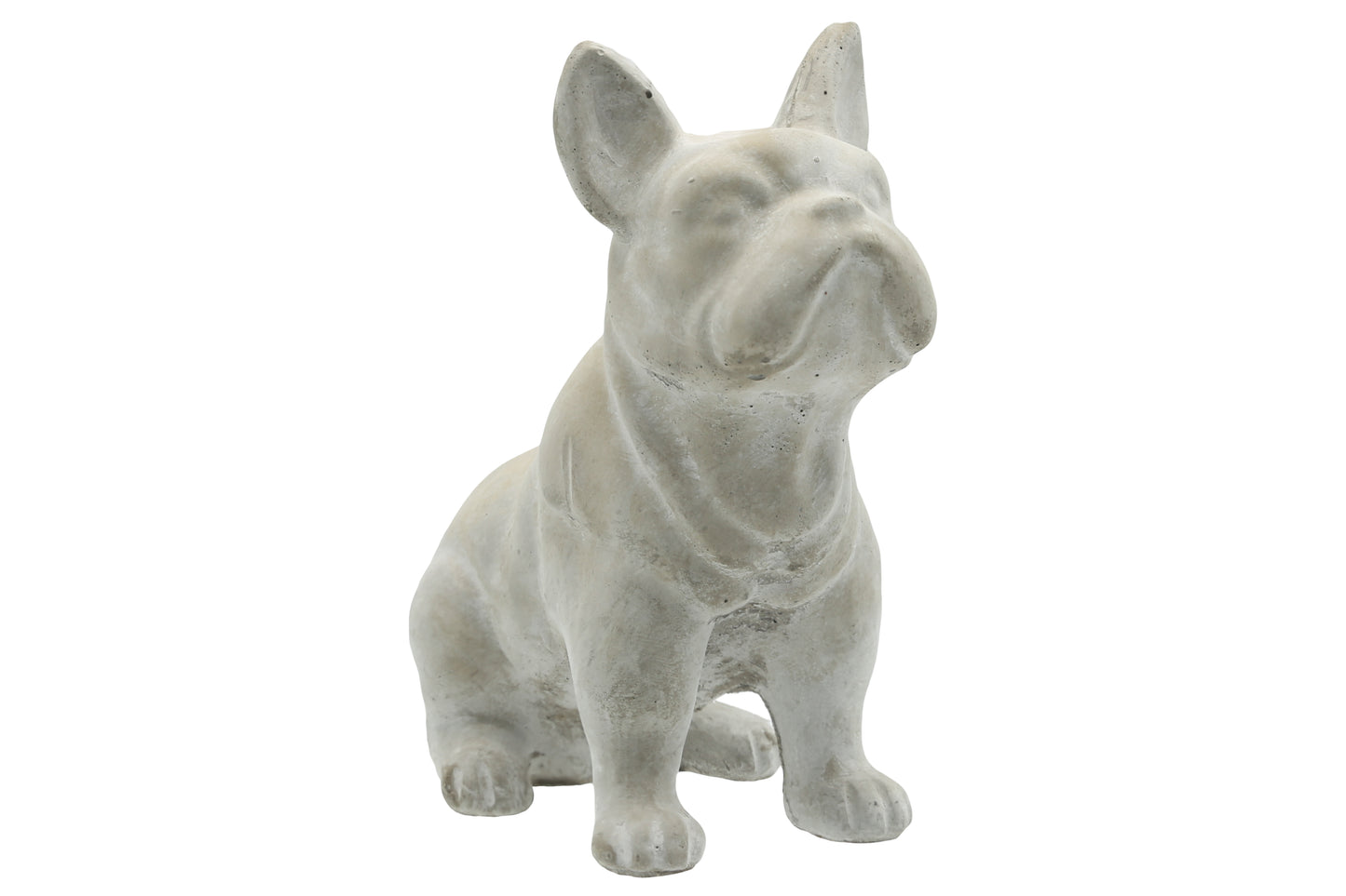 7" Cement Sitting French Bulldog Statue
