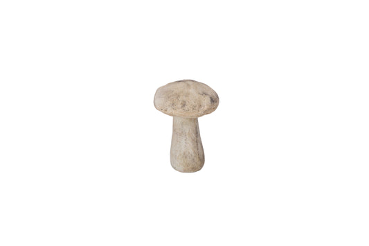 Terracotta Mushroom Figurine Grey-6.75"H