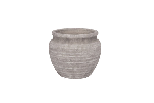 Cement Pot Grey-9.00"H