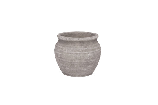 Cement Pot Grey-9.00"H