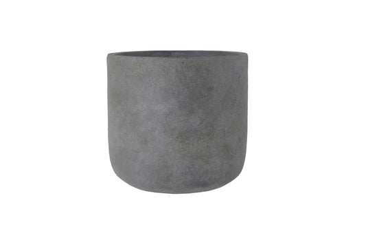 Terracotta  Round Pot Rough Finish Gray-6.5"H