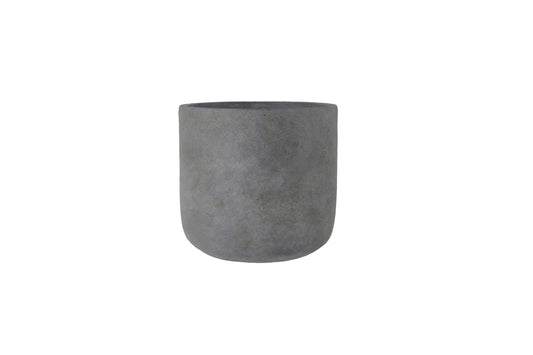 Terracotta  Round Pot Rough Finish Gray-6.5"H