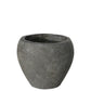 Terracotta Low Round Pot with Tapered Bottom Rough Finish Gray