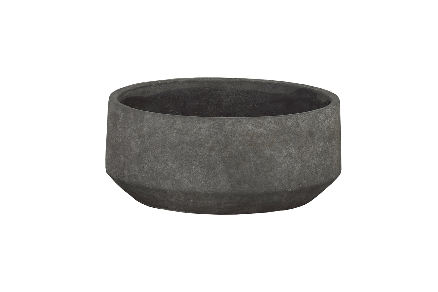 Terracotta Round Pot Natural Finish Dark Gray-6.00"H