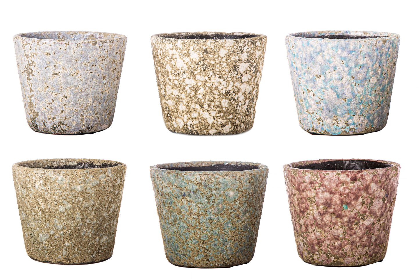 Terracotta Pot Exposed Aggregate Finish Pastel -4.75"H