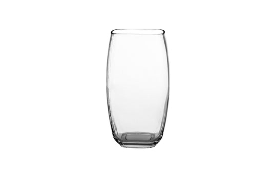 Glass Vase Block Tapered Shape Clear Medium-12.00''H