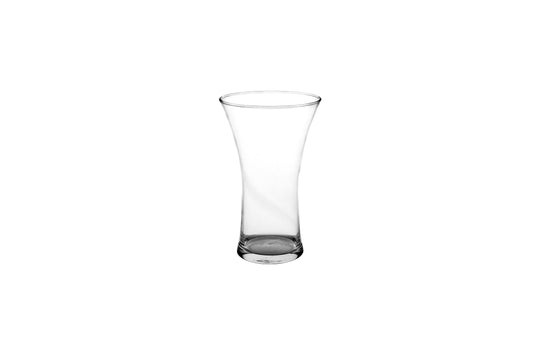 Glass Vase  Trumpet Shape Clear Medium-9.75''H