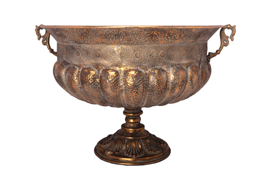 Metal Planter Gold-20.25"H