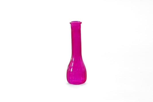 Ribbed Bud Vase Pink-8.50''H