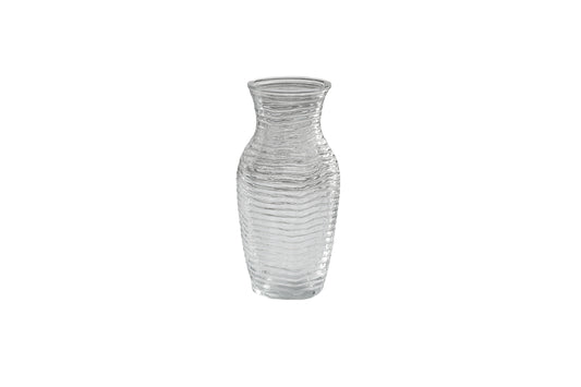 Machine Made Ginger Glass Vase Clear-7.50''H