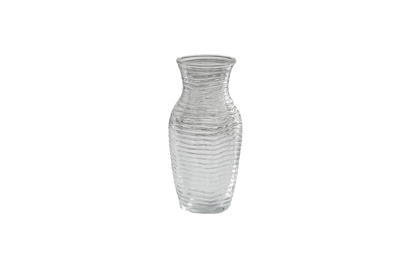 Machine Made Ginger Glass Vase Clear-7.50''H