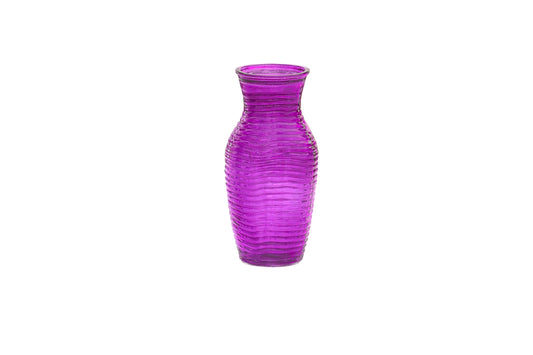 Machine Made Ginger Glass Vase Clear-7.50''H