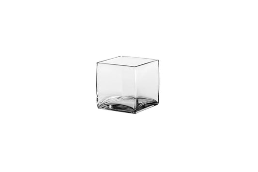 Square Clear Glass-4.00"H