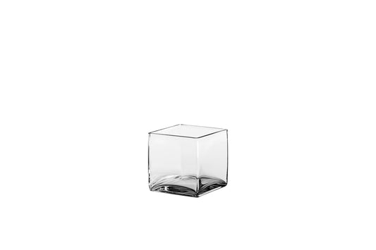 Square Clear Glass-6.00"H