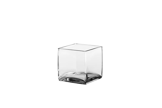 8x8x8 Square Clear Glass Vase