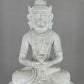 Cement Royal Meditating Buddha Figurine Concrete Finish Gray-13.50"H